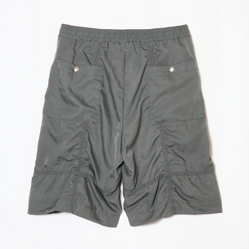 PUCKERING NYLON SHORTS GRAY