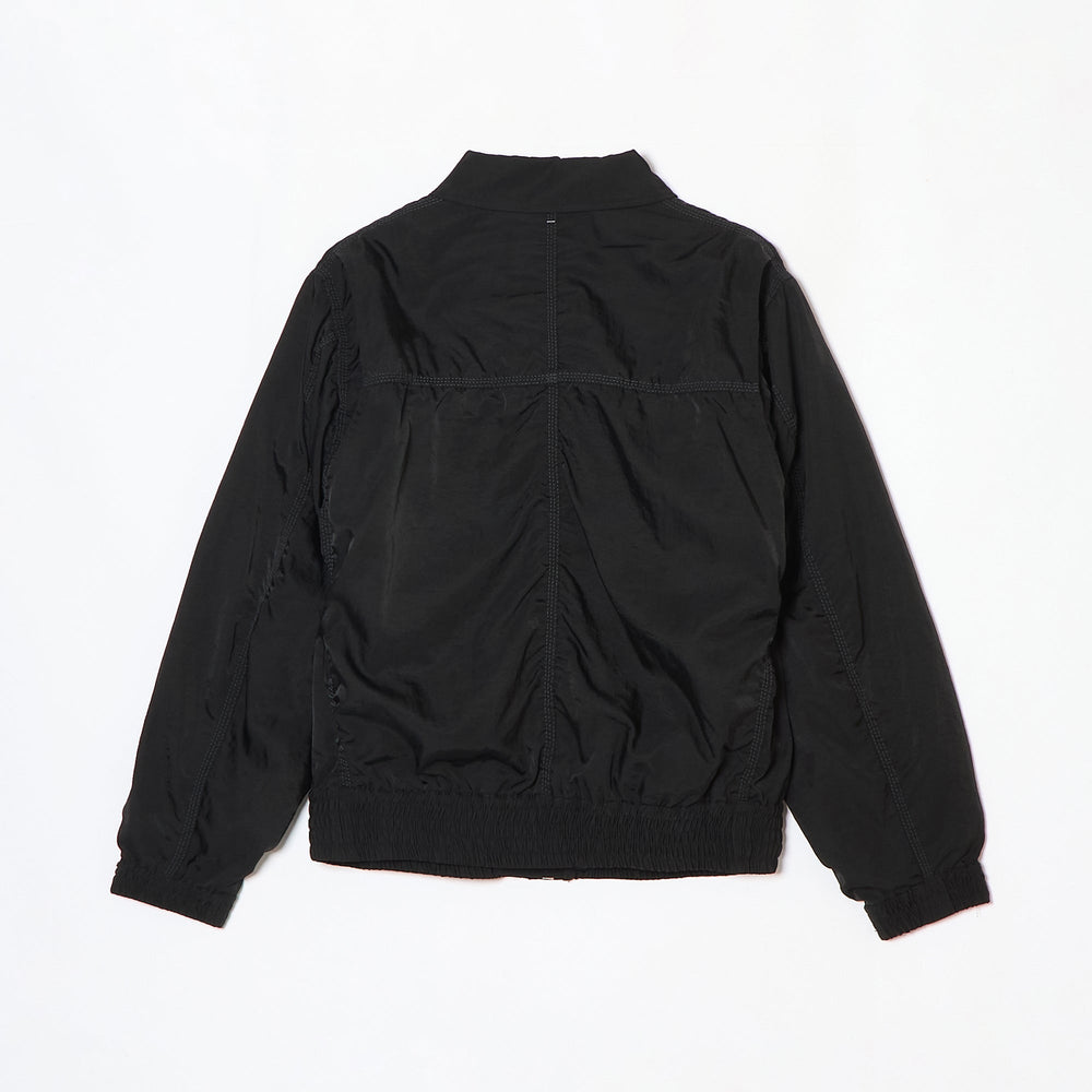 PUCKERING NYLON JACKET BLACK