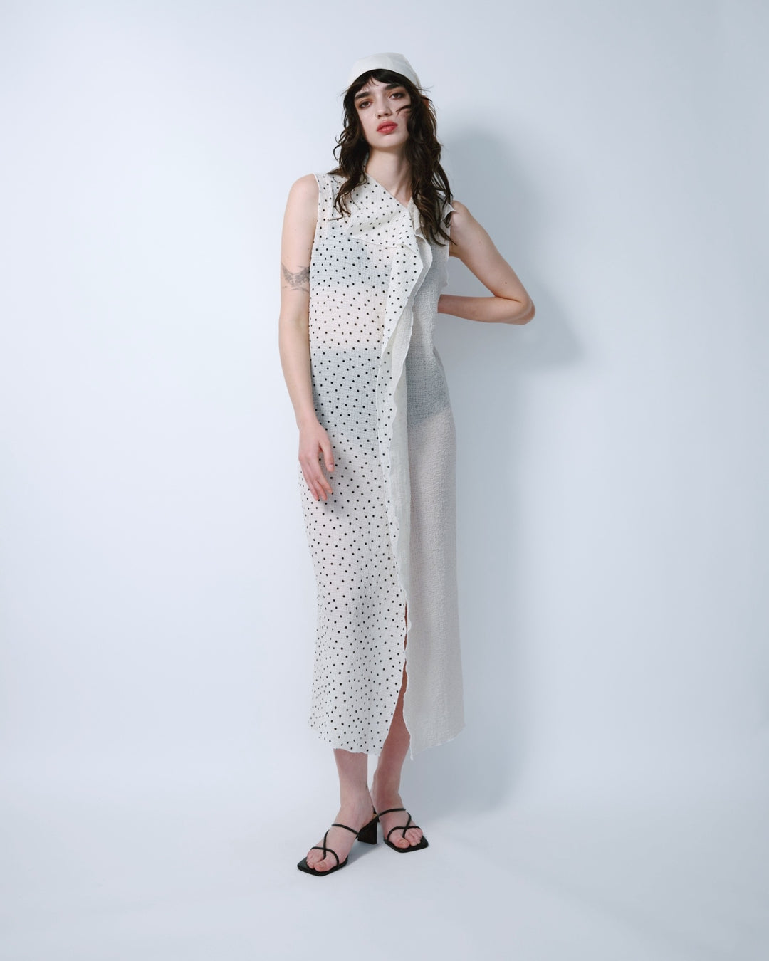 Technical Pleats Scarf Black