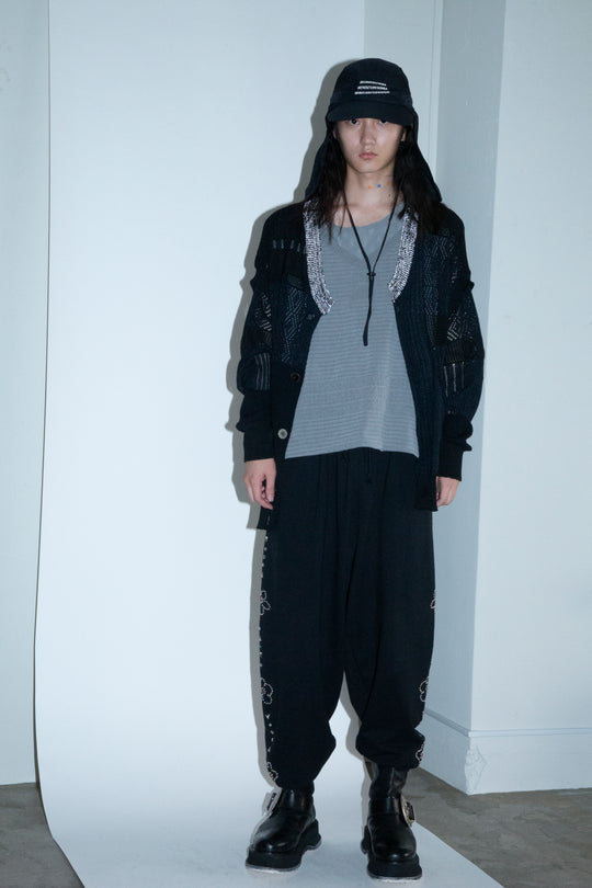先行予約 EMBELLISHED FLORAL JOGGERS