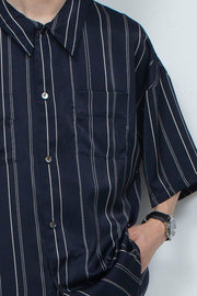 リラクシングシャツ 半袖 stripe
