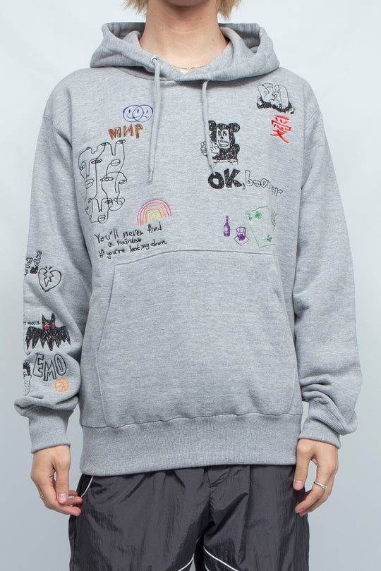 His scribble hoodie