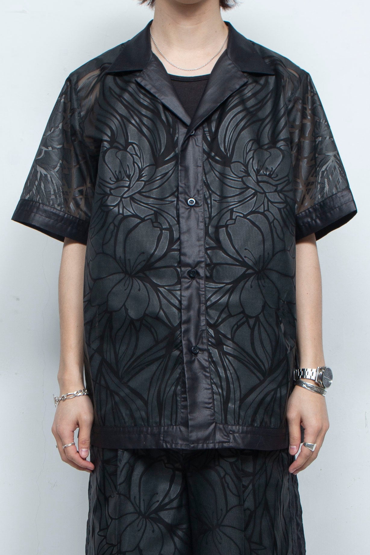 Graphic Sheer Open Collar Shirt / disemBySiiK（ディゼムバイシーク）通販・店舗  渋谷・神泉セレクトショップR for D