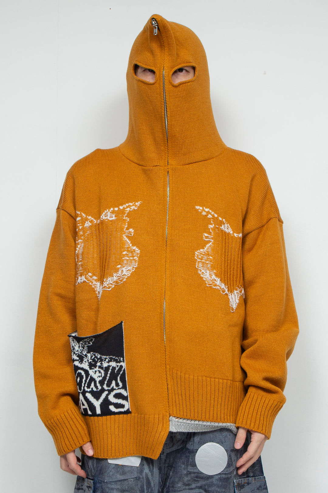 REVERSIBLE BALACLAVA ZIP-UP SW ORANGE