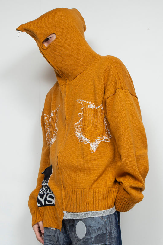 REVERSIBLE BALACLAVA ZIP-UP SW ORANGE