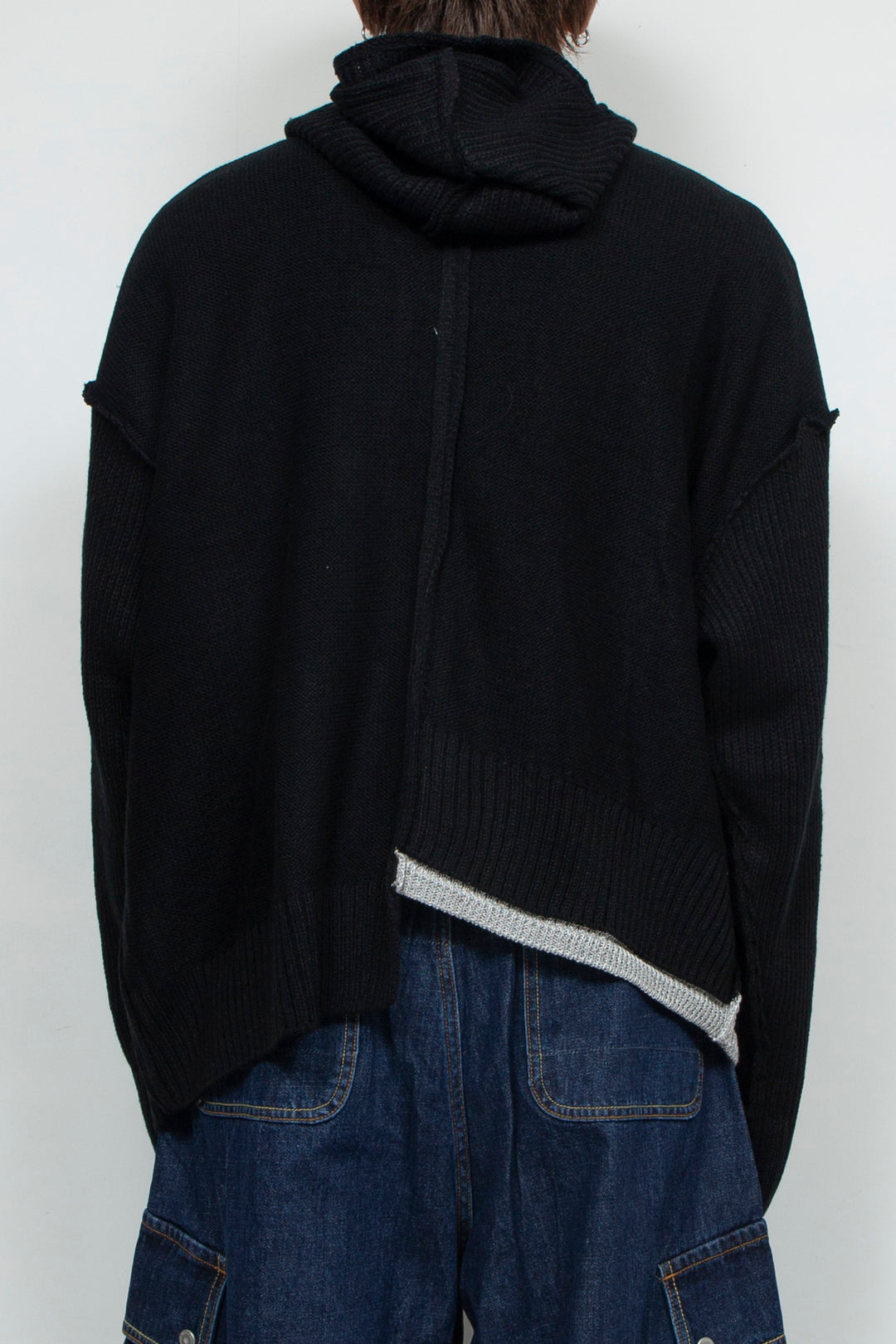 REVERSIBLE BALACLAVA SWEATER BLACK