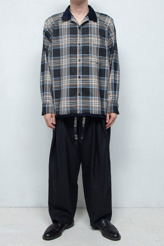 Ventilation Cleric Check Shirts Blouson NAVY