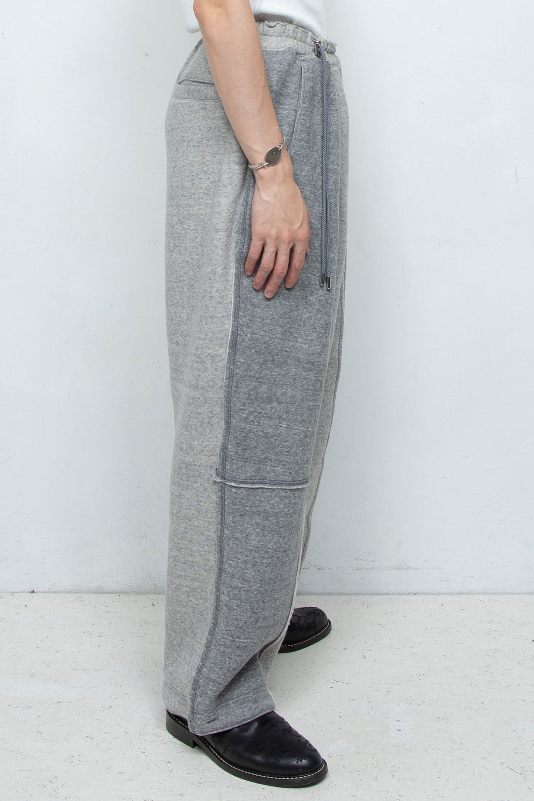 Smooth Touch Cut-Off Bicolor Pants GREY