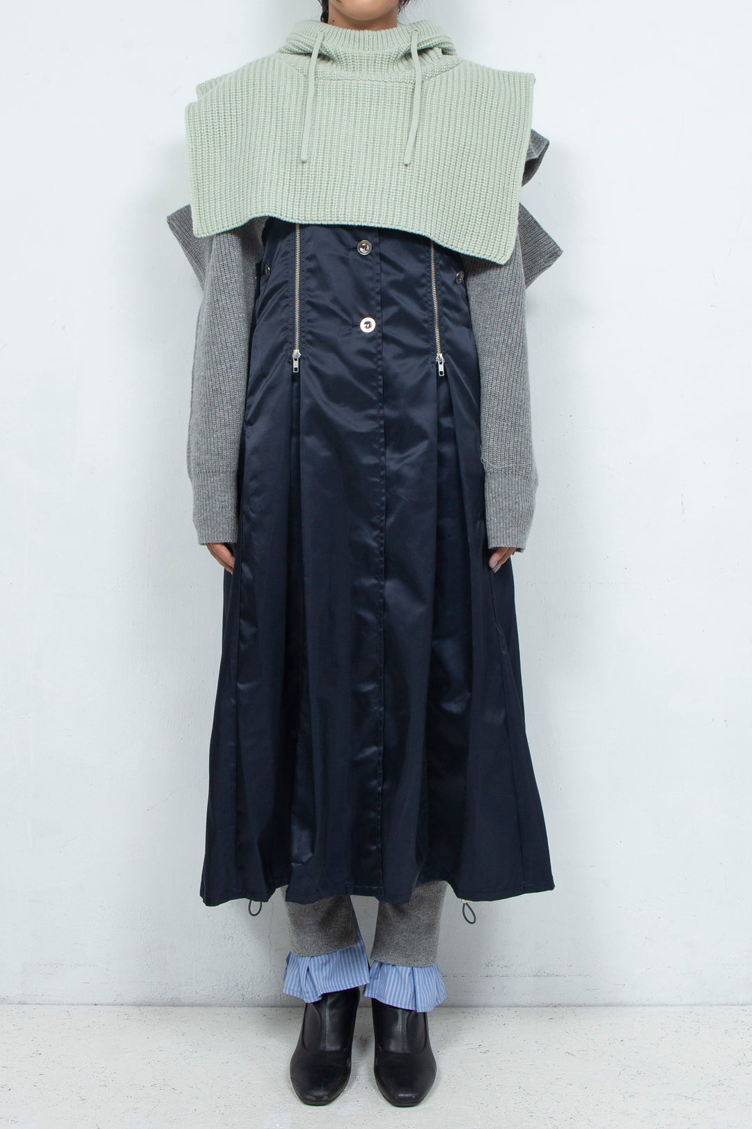 SHORT PARKA GREEN C0973