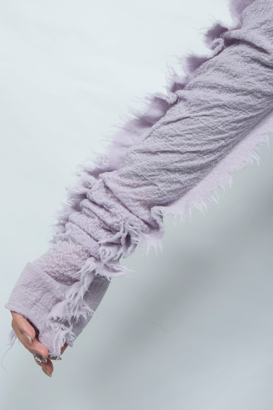 ZEBRA KNIT PULL OVER & ARM WARMERS lavender