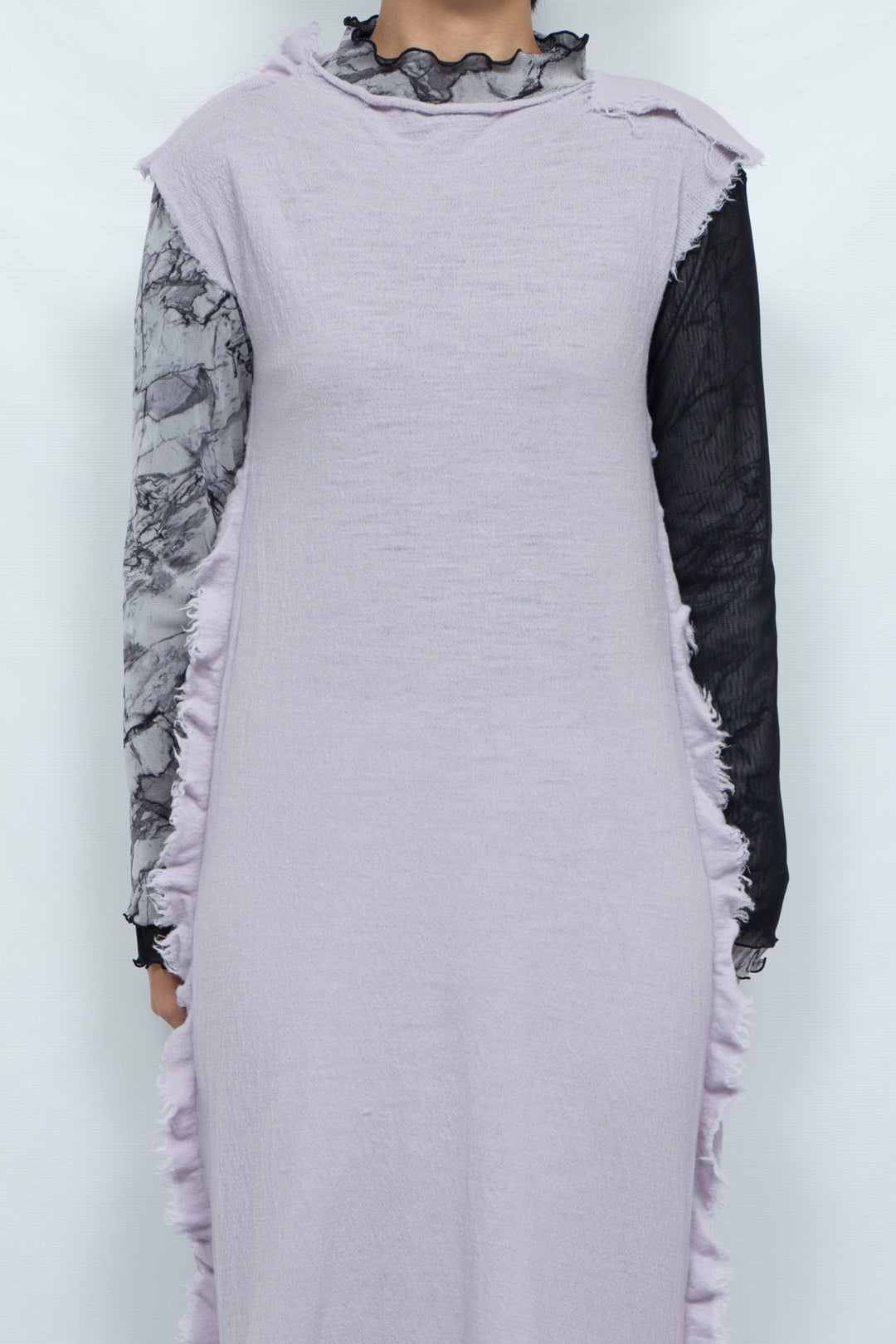 ZEBRA KNIT DRESS lavender