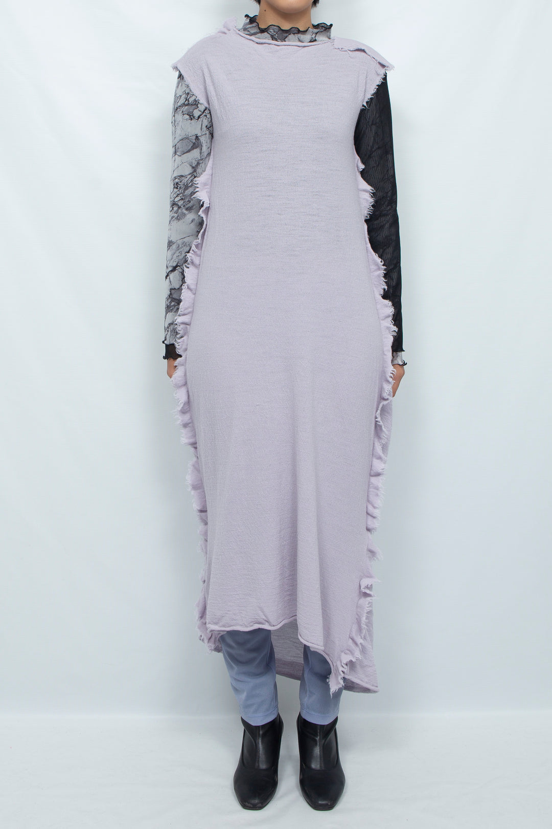 ZEBRA KNIT DRESS lavender