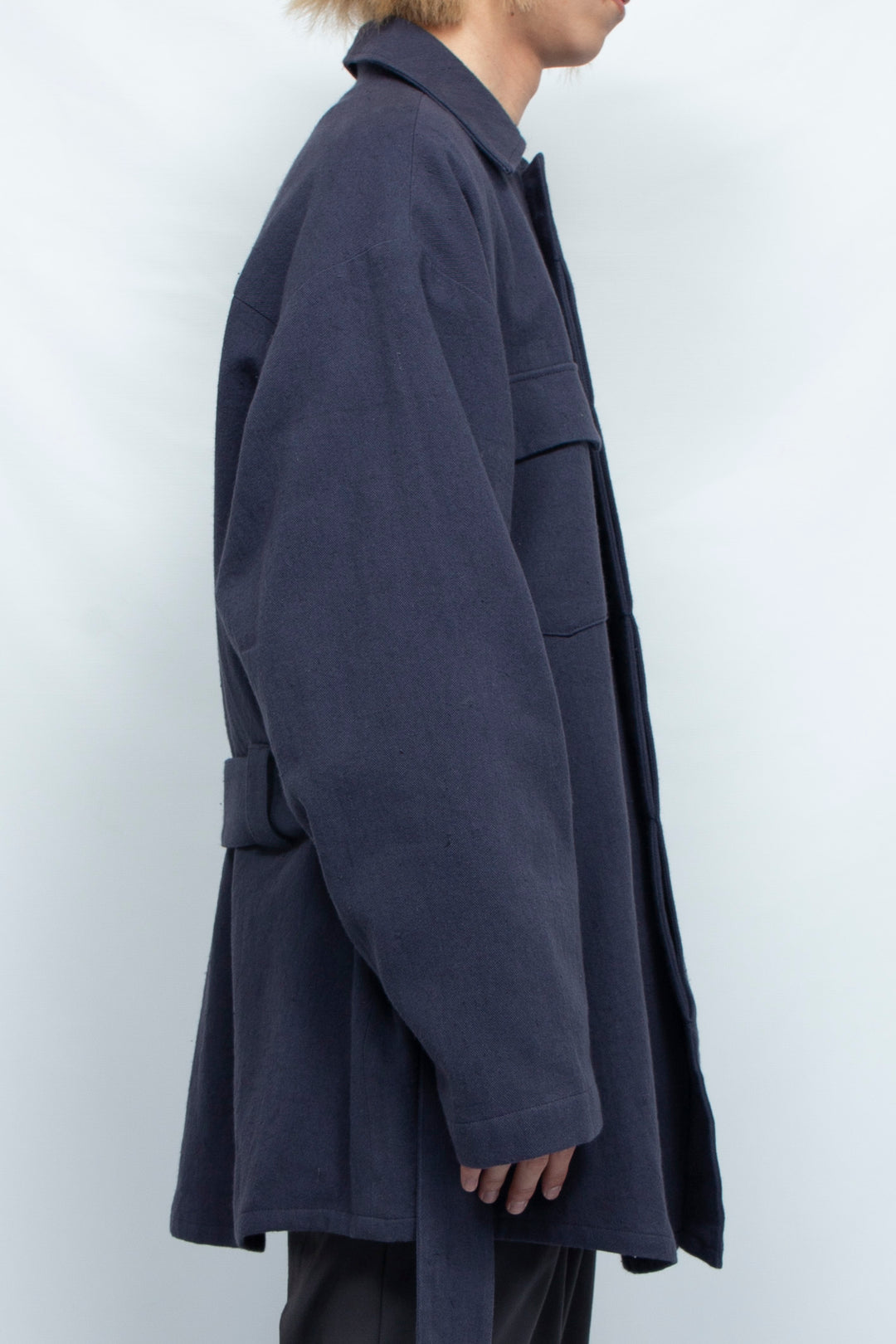 DRAWSTRING OVER SHIRT JACKET NAVY