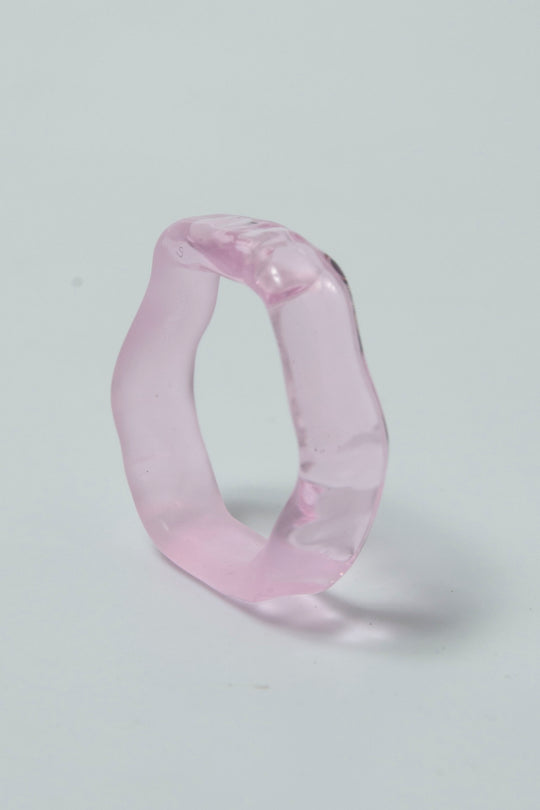 Half mist huneycomb ring Pink