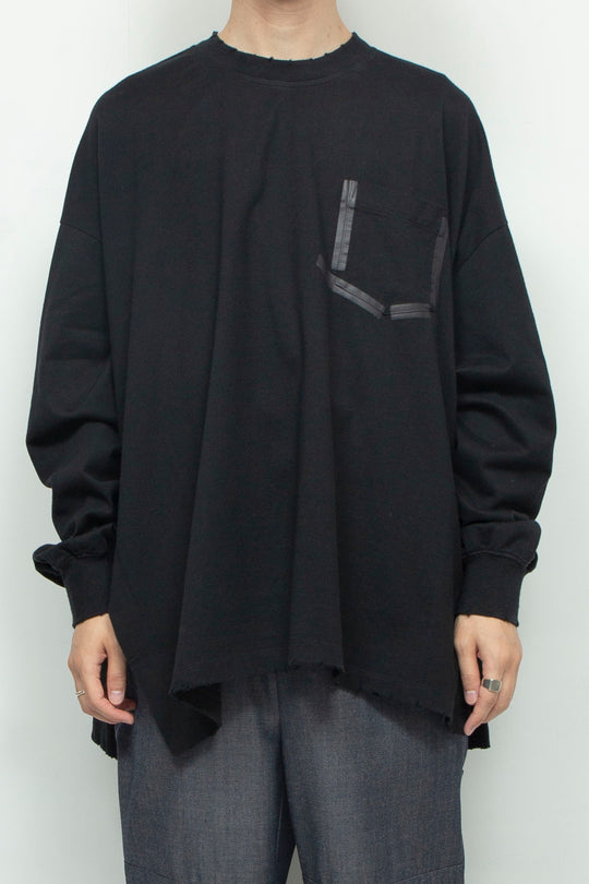 Taping aid damage pullover BLACK