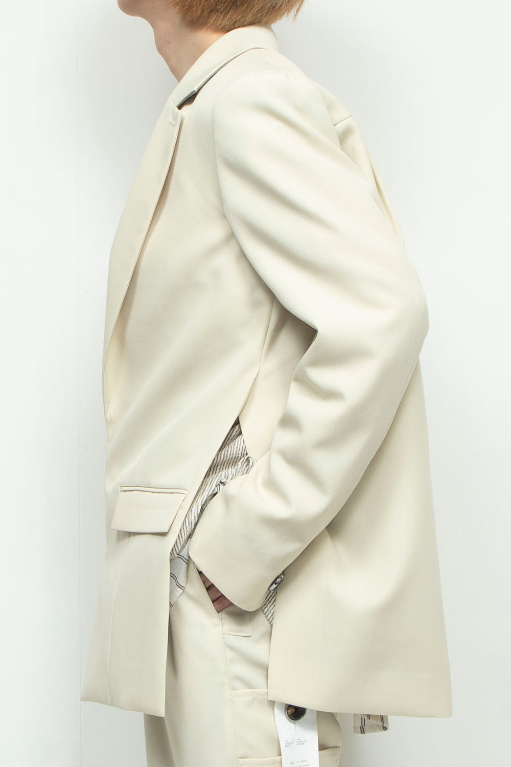 Side vent tailored jacket IVORY