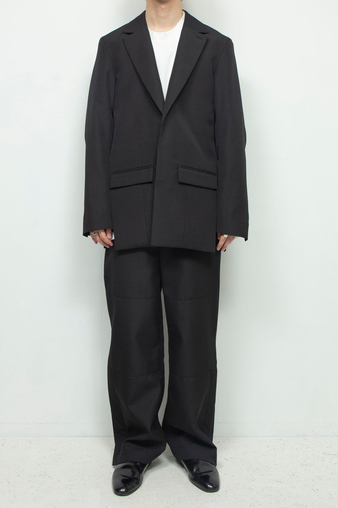 Side vent tailored jacket BLACK