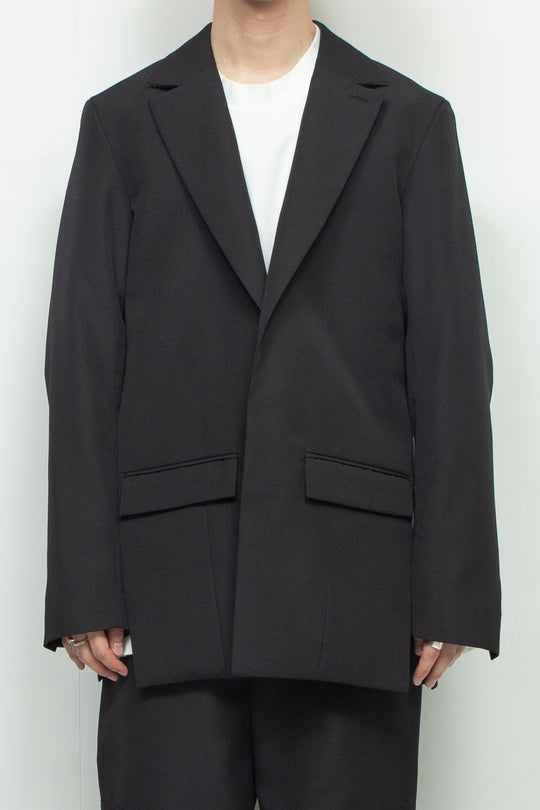 Side vent tailored jacket BLACK