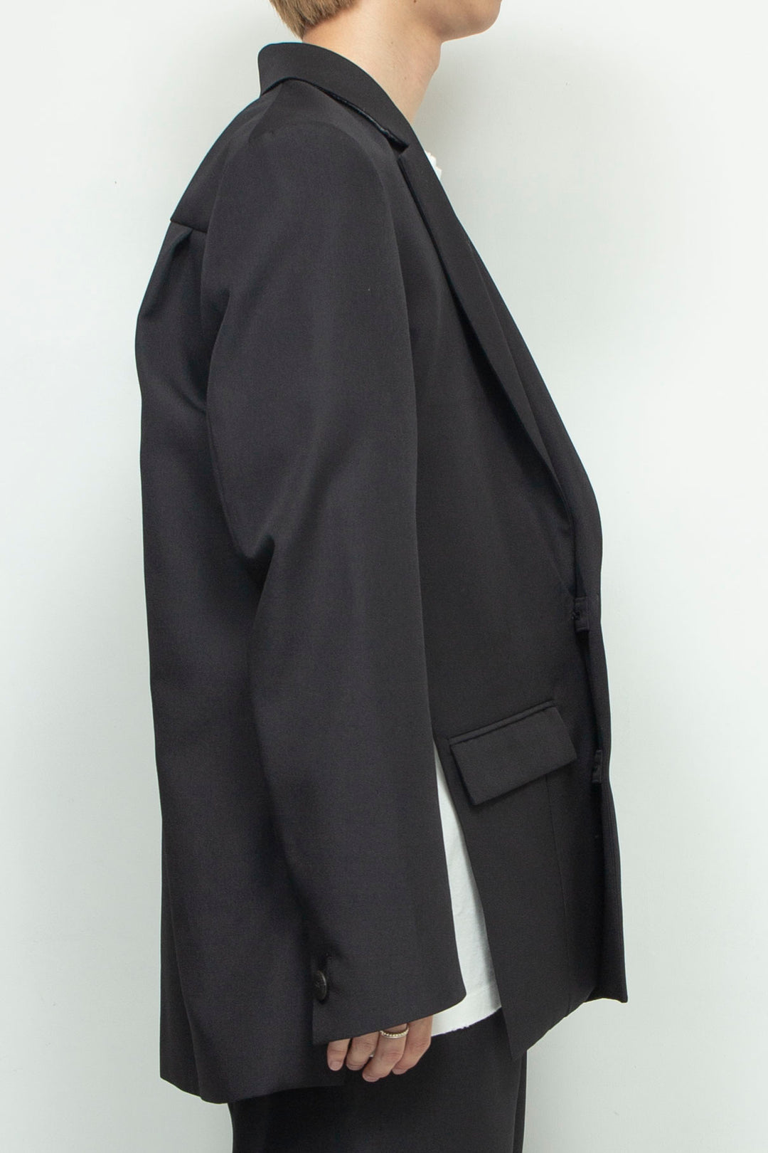 Side vent tailored jacket BLACK