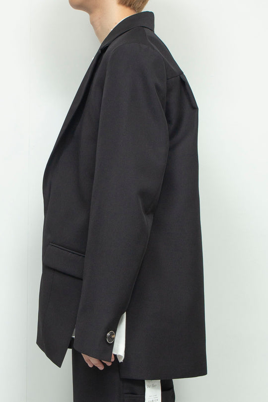 Side vent tailored jacket BLACK