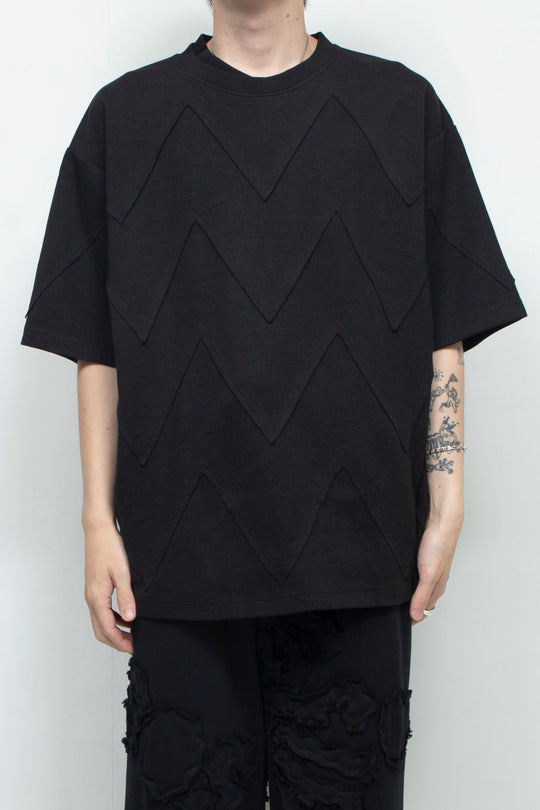 Fish scale T-shirt BLACK