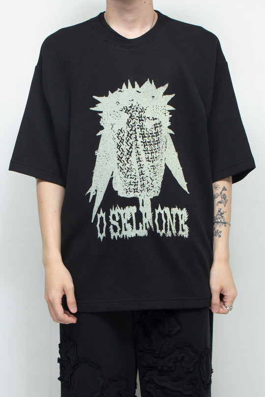 Monster print t-shirt BLACK