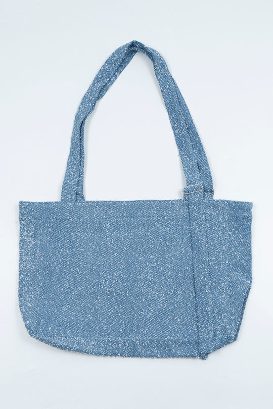 Glitter denim tote bag