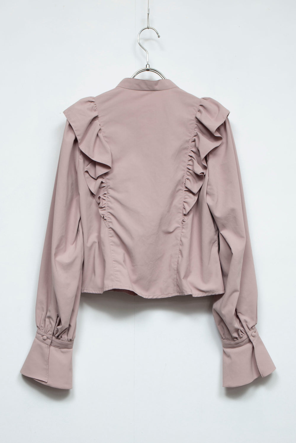 ritsu Natural-die big raffle blouse WINE