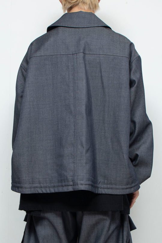 Wool fake denim CWU jacket NAVY