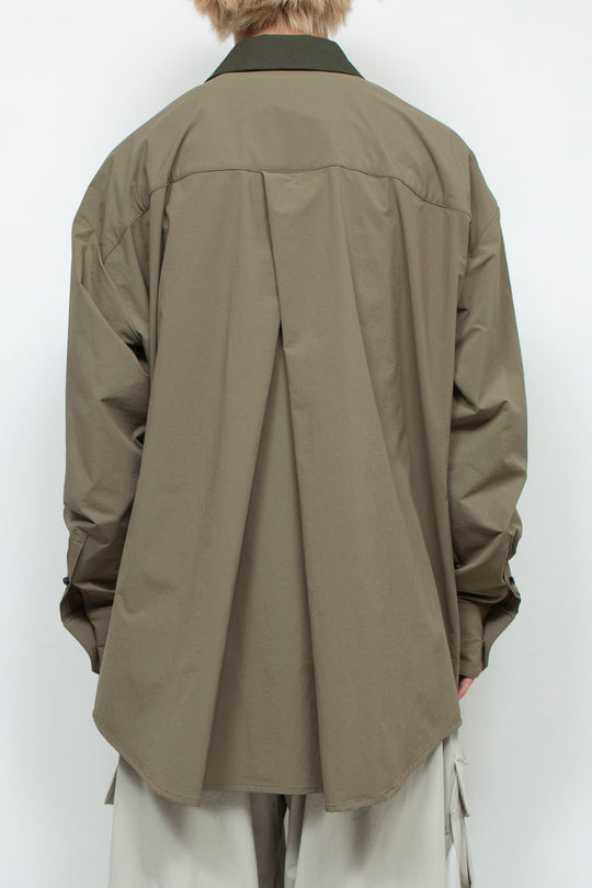 Hand-stitched CPO shirt jacket MOSS GREEN