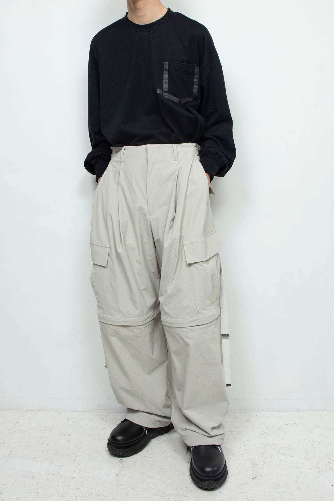 Onibegie detachable cargo pants FROSTY WHITE