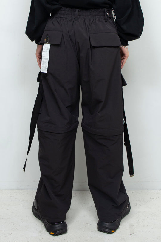 Onibegie detachable cargo pants BLACK