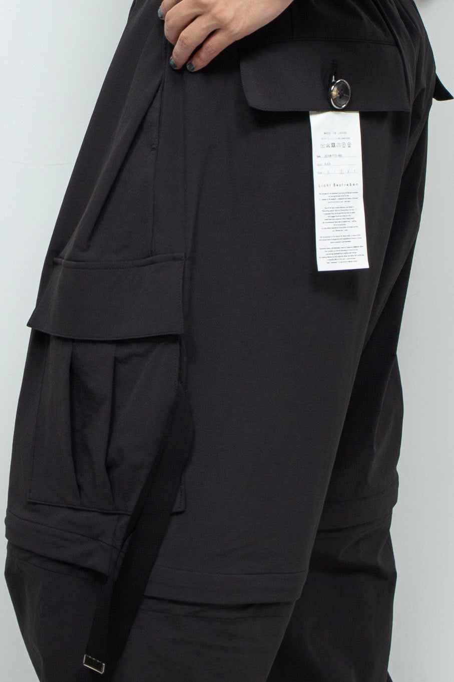 Onibegie detachable cargo pants BLACK