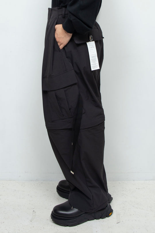 Onibegie detachable cargo pants BLACK