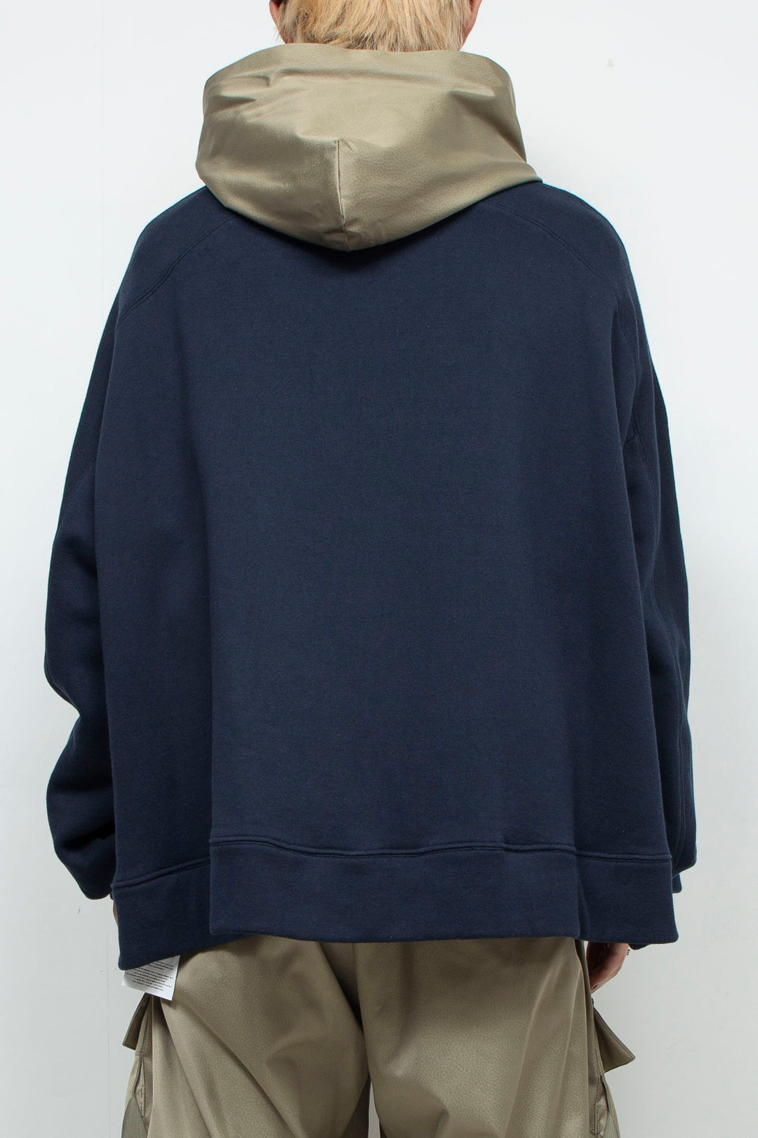 Taping aid combination hoodie D.NAVY×SAGE