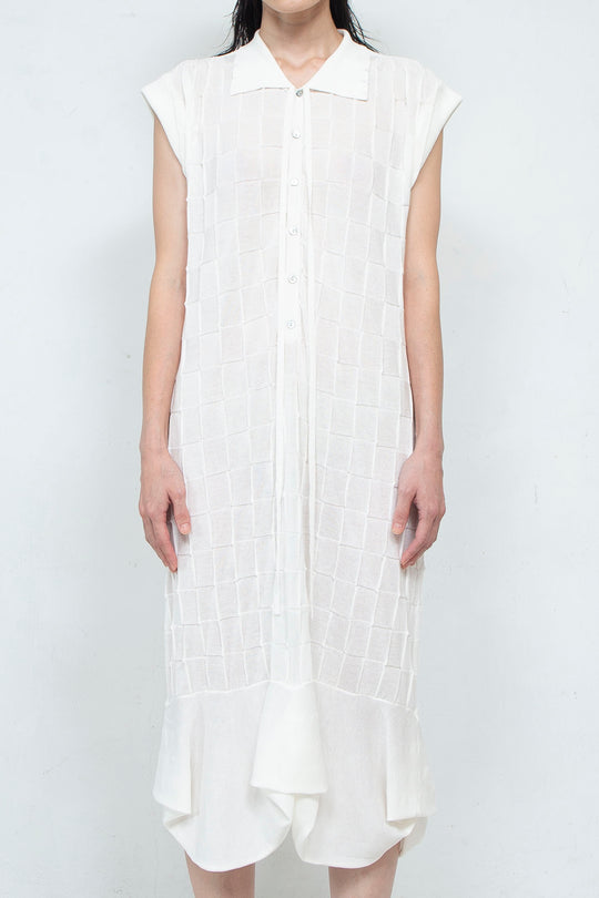 Knit Polo onepiece White
