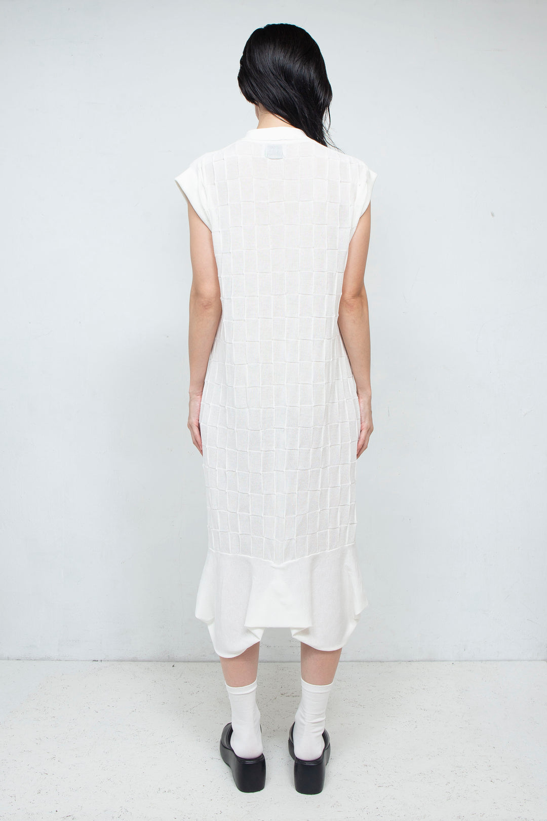Knit Polo onepiece White