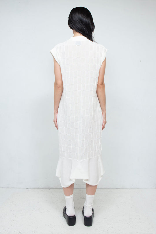 Knit Polo onepiece White