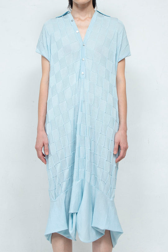 Knit Polo onepiece Blue