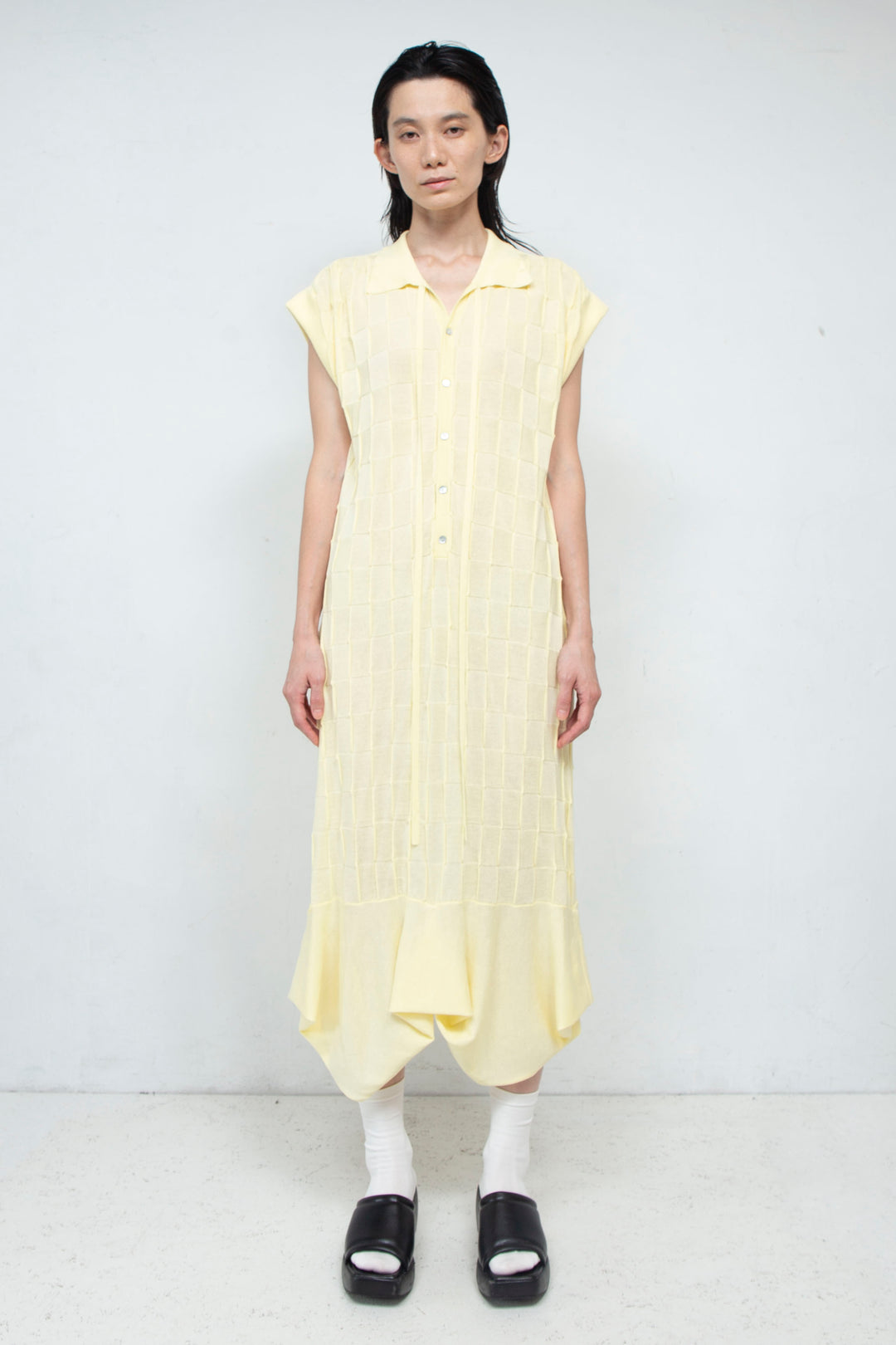 Knit Polo onepiece Yellow