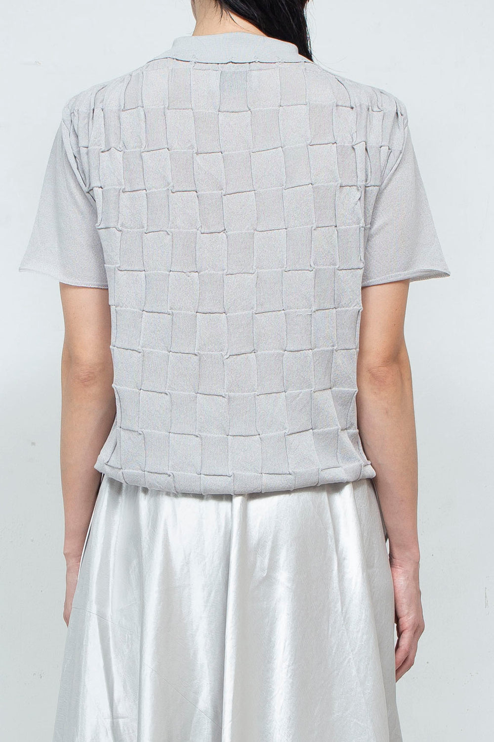 Knit Polo Shirt Gray