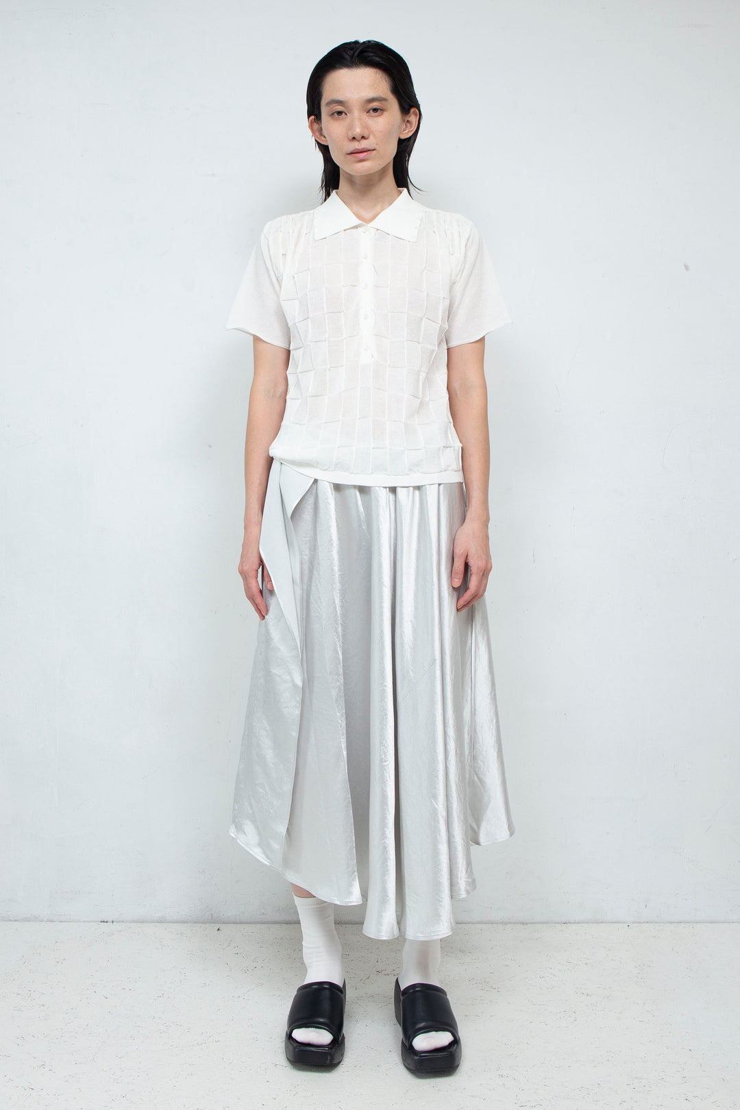 Knit Polo Shirt White
