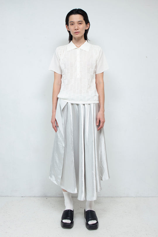 Knit Polo Shirt White