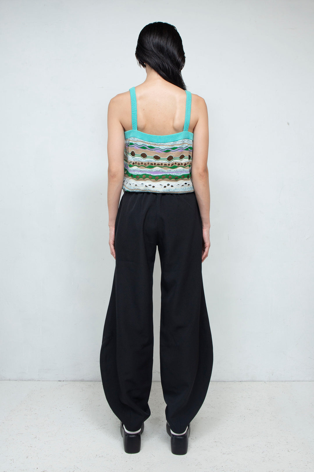 Knit Tank TOPS Green