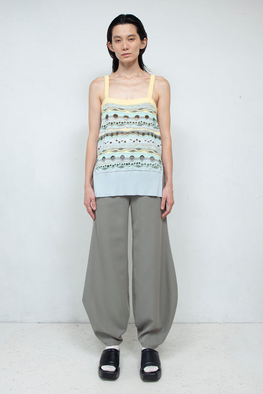Knit Tank TOPS Yellow