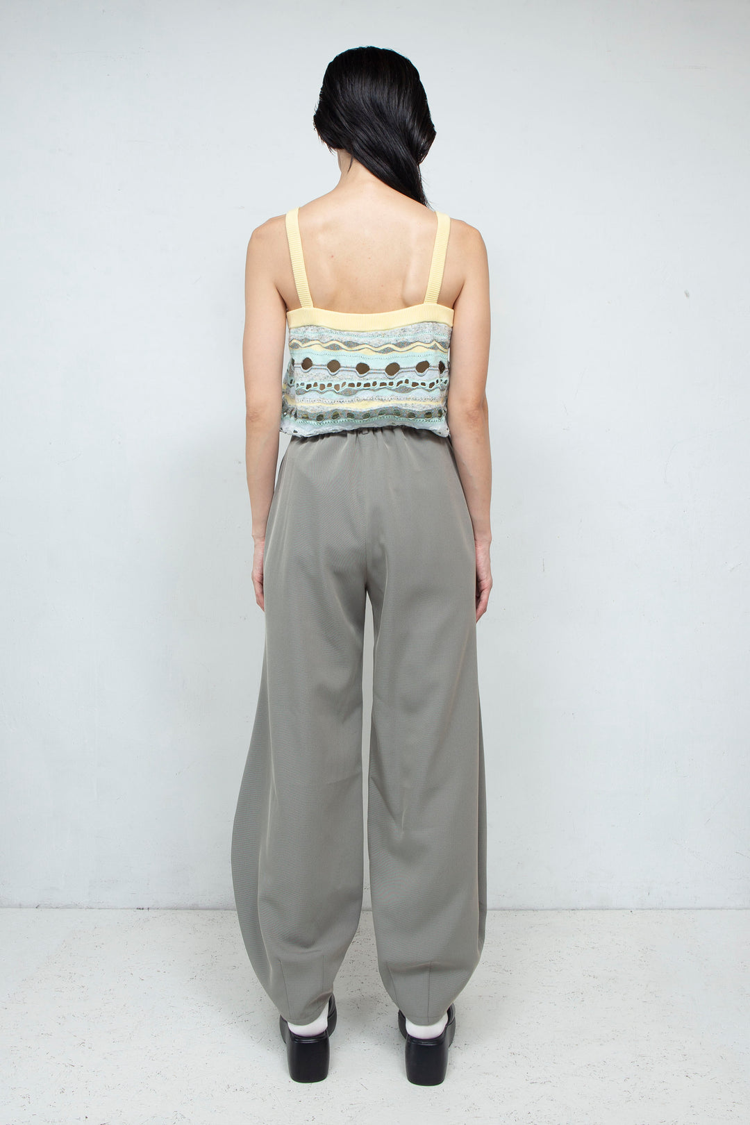 Knit Tank TOPS Yellow