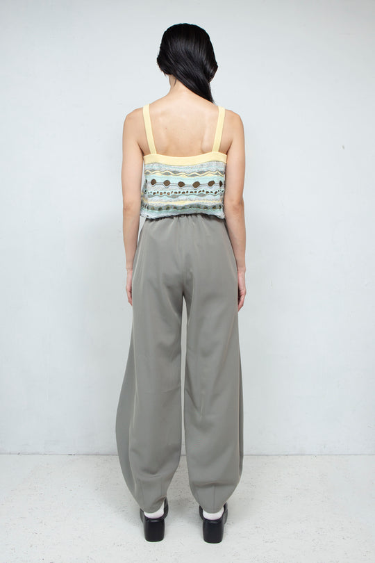 Knit Tank TOPS Yellow