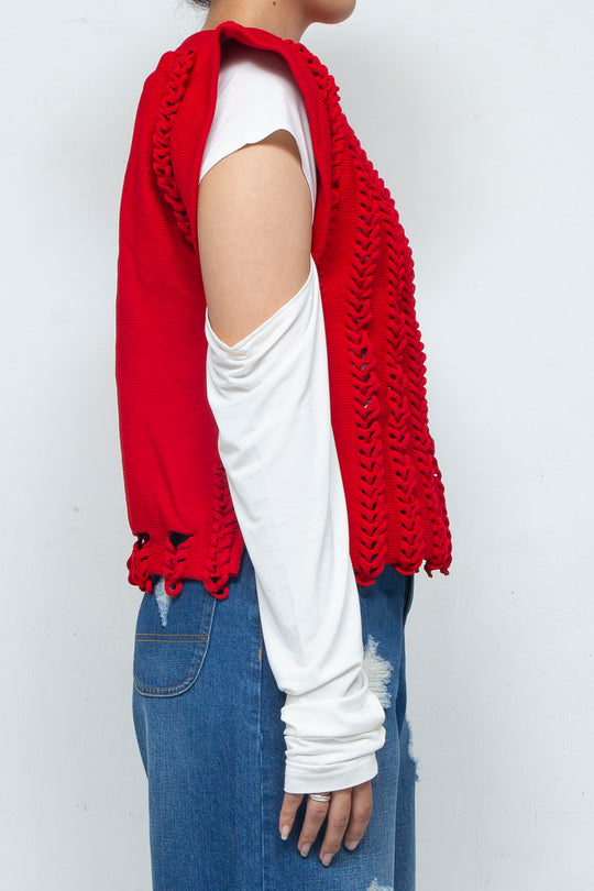 Knit Tank Tops Red