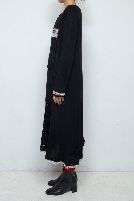 Zip Knit Onepiece Black