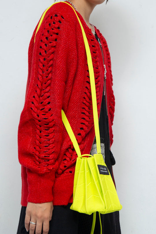 ORIKAMI Knit Bag Lime Yellow